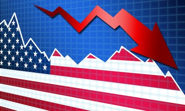 Graph showing the decline in the labor force participation rate in the US over the past decade. The lines on the graph are clearly labeled, and there is a brief caption explaining the trend. The color scheme is professional and easy to understand.