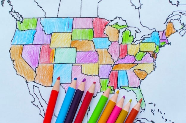 A map of the United States, with each state colored differently based on the stringency of their homeschooling regulations. A key explains the color-coding.
