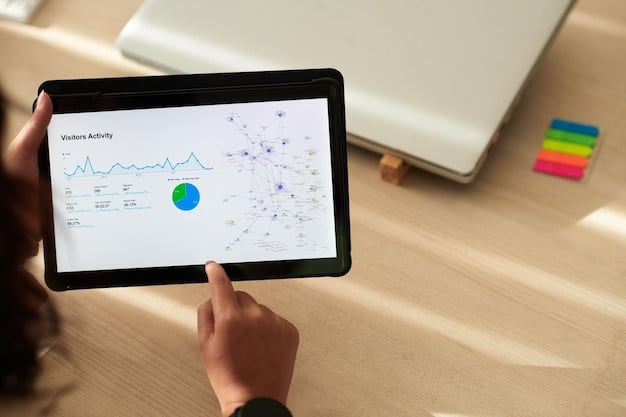 A mockup of a social media dashboard showing AI-powered analytics highlighting trending topics, engagement rates, and potential leads. The dashboard includes charts and graphs visualizing data trends, with annotations pointing to key metrics and insights.
