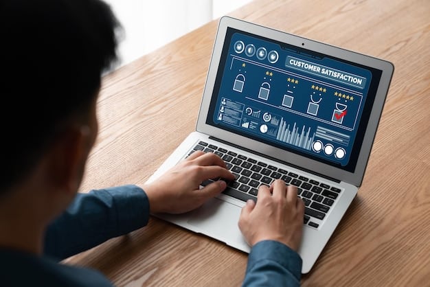 A dashboard displaying real-time data analytics from AI-powered customer service interactions, showing key metrics such as customer satisfaction scores, resolution times, and chatbot performance. The dashboard highlights data-driven insights that inform decision-making