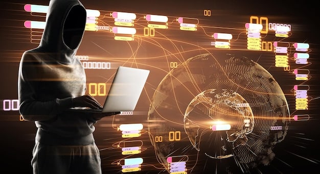 A visual representation of a network security audit, showing the different components being assessed and the vulnerabilities being identified.